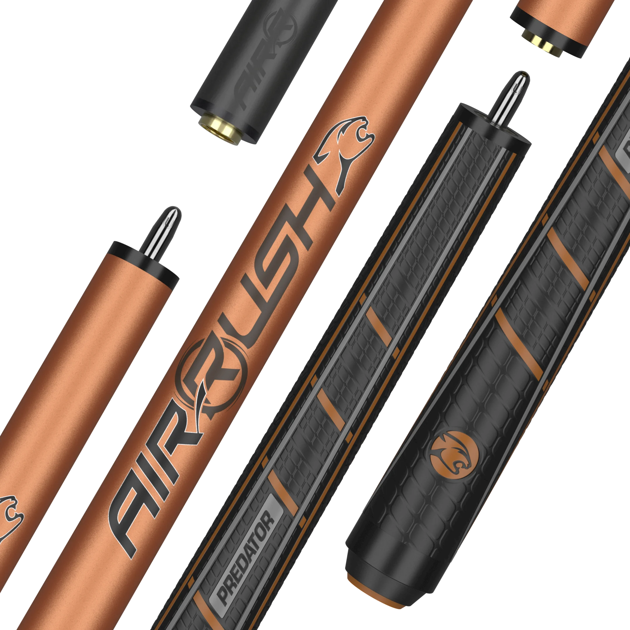 Predator Air Rush Tiger Eye jump cue with sport wrap