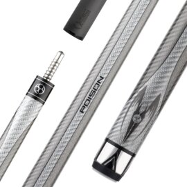 Poison Maelith pool cue Dark/Light Gray - No Wrap, shaft and butt sections