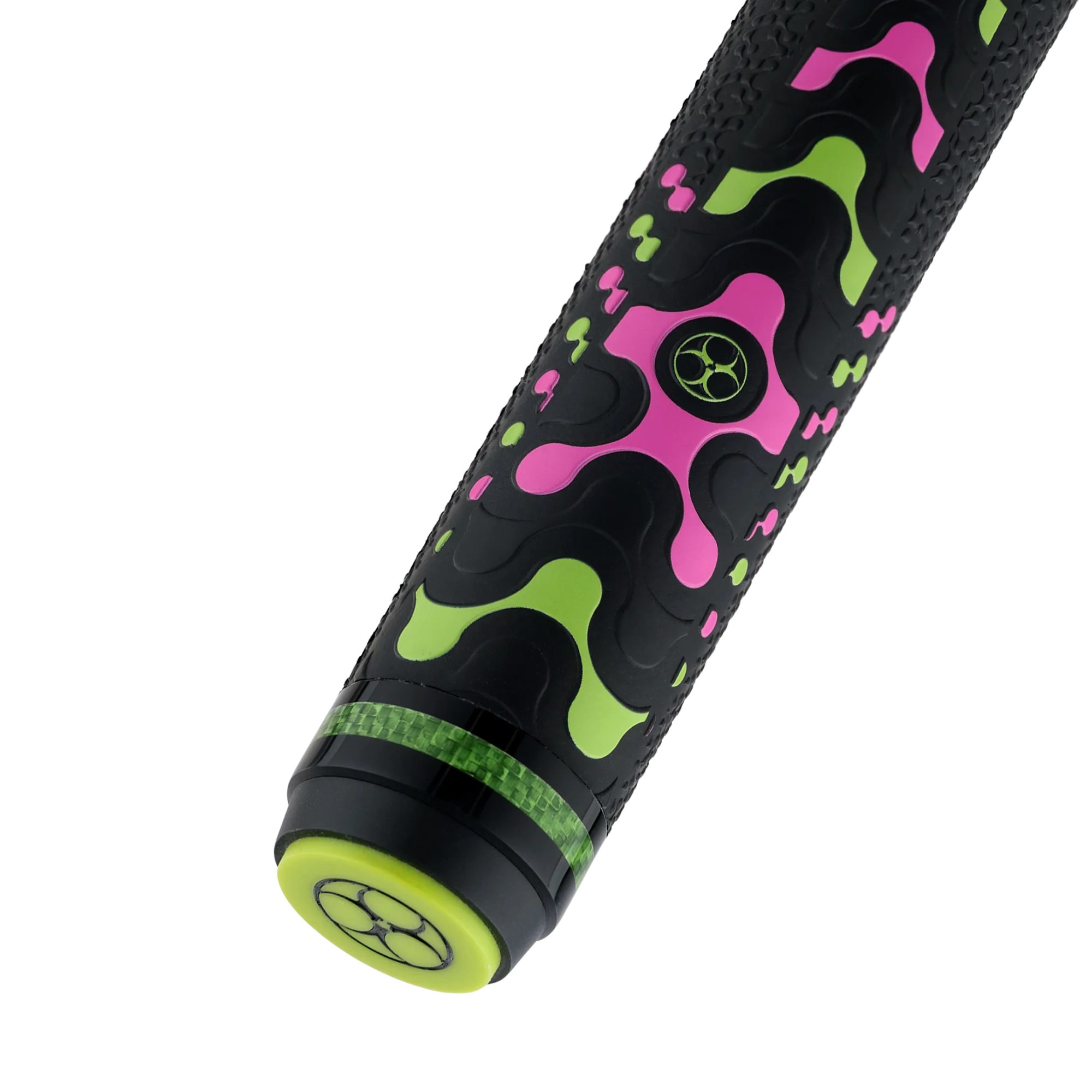 Poison VX Break Cue Green/Pink, butt cap and wrap close-up
