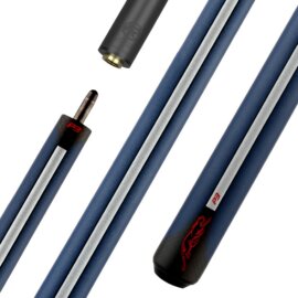 Predator P3 USA wrapless pool cue in matte navy blue with silver center stripe
