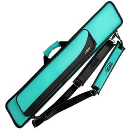 Predator Roadline 4x8 soft cue case in teal and black with double shoulder straps