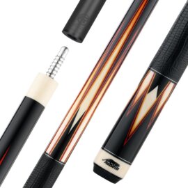 Predator True Splice 16 Ebony Red Orange pool cue, shaft, joint and butt sections